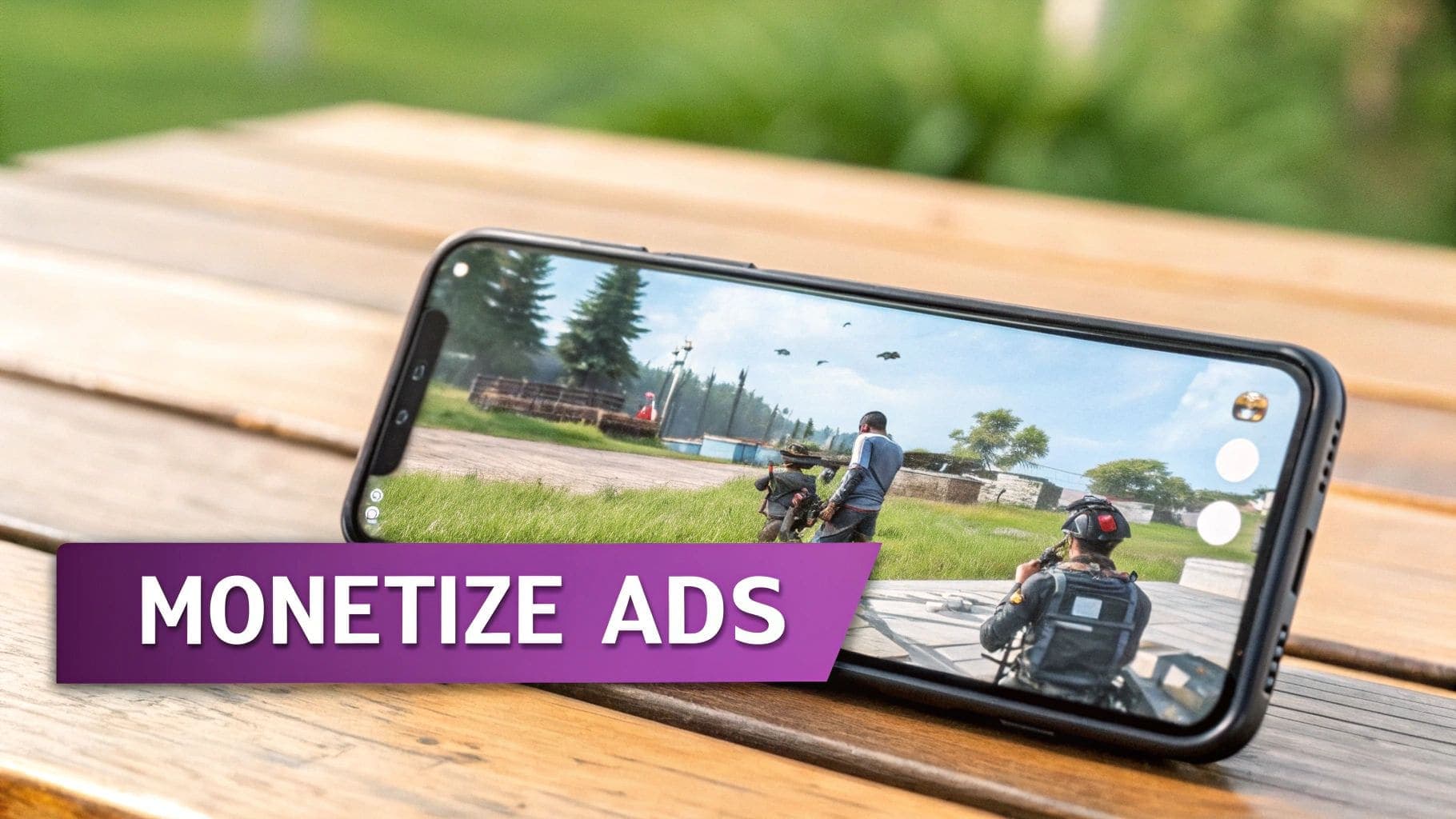 Google AdMob showing different mobile ad formats including rewarded videos, banners, and native ads in mobile app interface